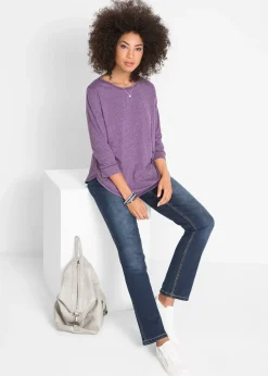 bonprix Jean droit taille mi-haute, extensible|Femme Jeans