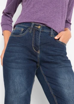 bonprix Jean droit taille mi-haute, extensible|Femme Jeans