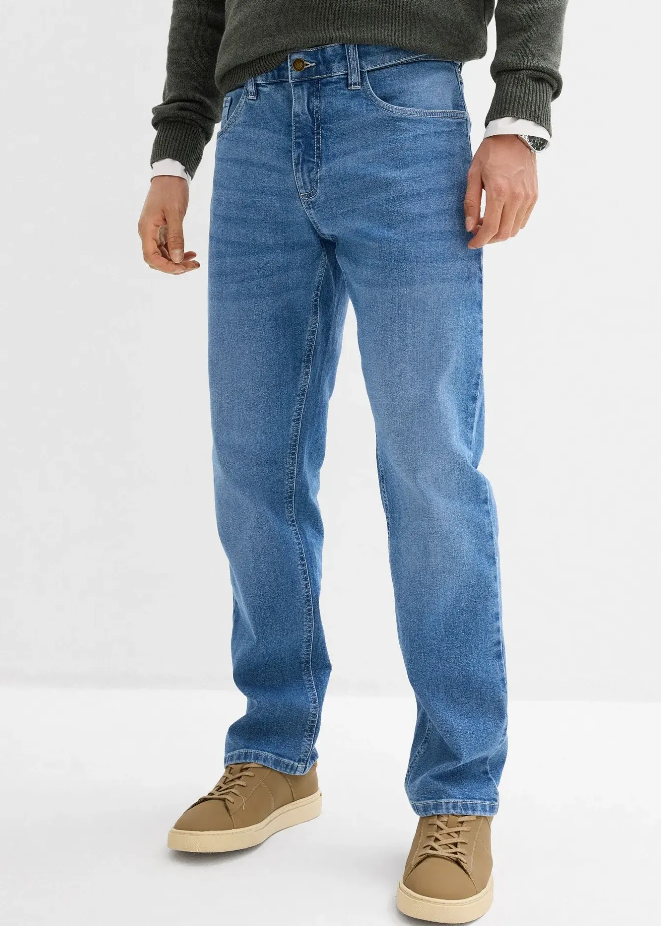 Homme bonprix Jeans|Jean extensible loose, droit