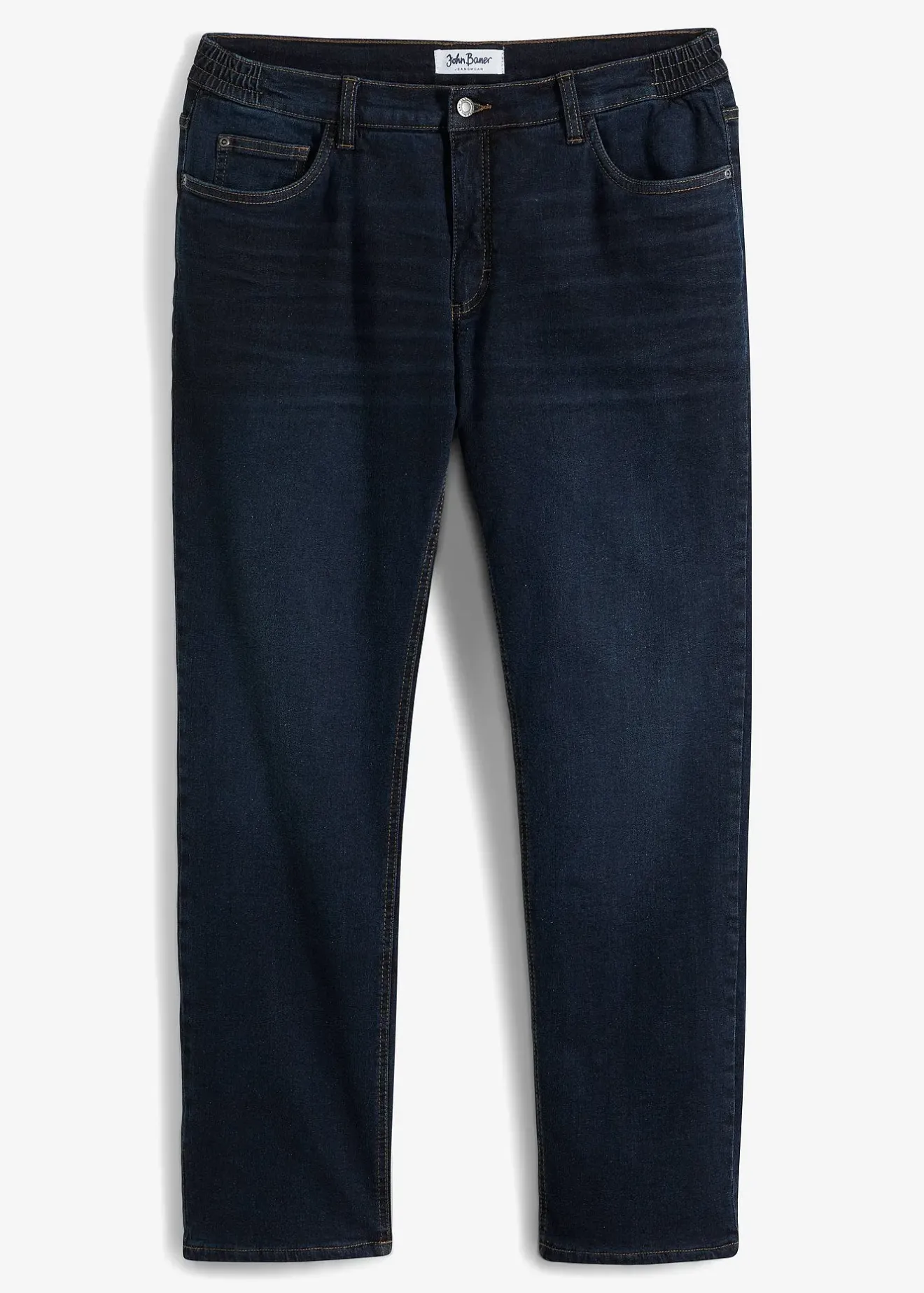 bonprix Jean extensible loose, taille élastiquée, doublure chaude, droit|Homme Vêtements Thermiques|Vêtements De Plein Air