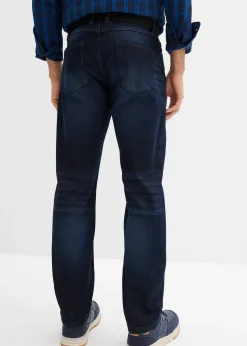Homme bonprix Jeans|Jean extensible regular avec ceinture, droit