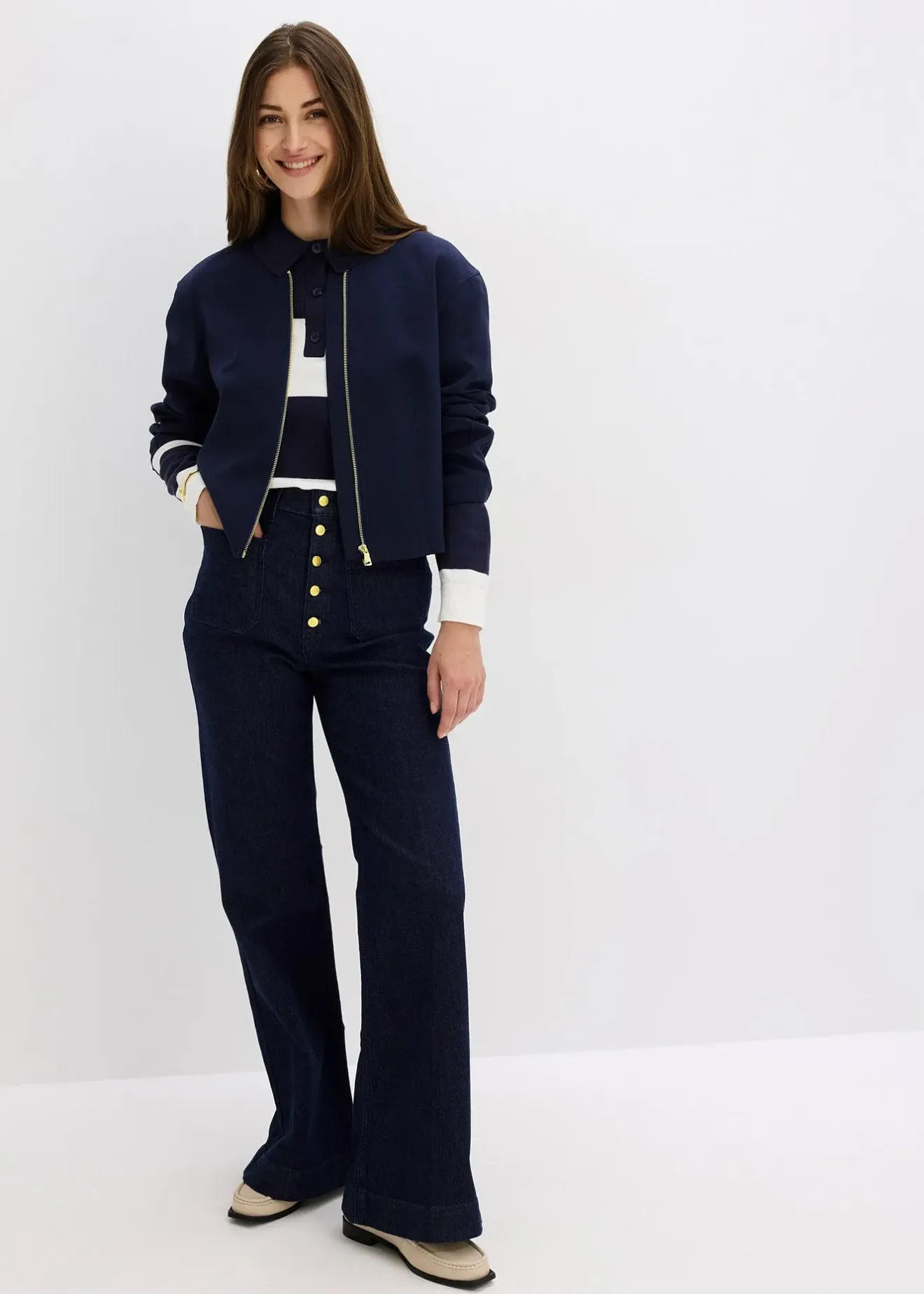 bonprix Jean flare taille haute|Femme Jeans