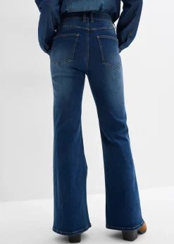 Femme bonprix Tailles Petite|Jean flare taille haute avec rivets