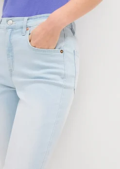 Femme bonprix Jeans|Jean flare taille haute, cropped