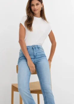 Femme bonprix Jeans|Tailles Petite|Jean flare taille mi-haute, extensible