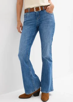 Femme bonprix Jeans|Jean flare taille mi-haute