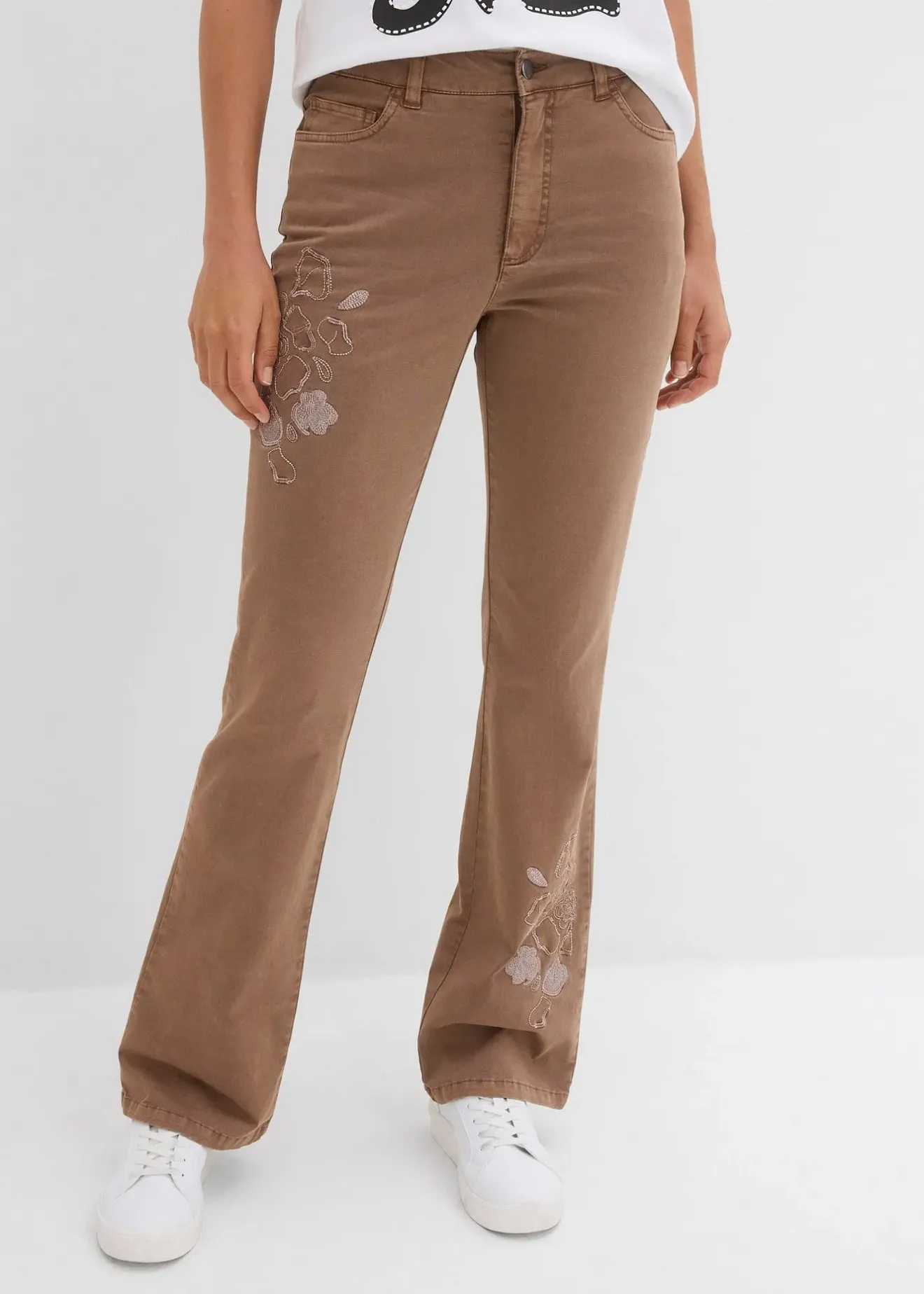 bonprix Jean flare taille mi-haute, extensible|Femme Jeans|Pantalons