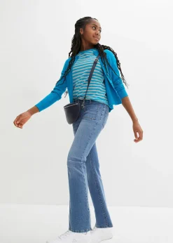 Enfant bonprix Vêtements Enfant|Filles 9-16 Ans·Jeans|Jean flare taille mi-haute, ceinture extensible