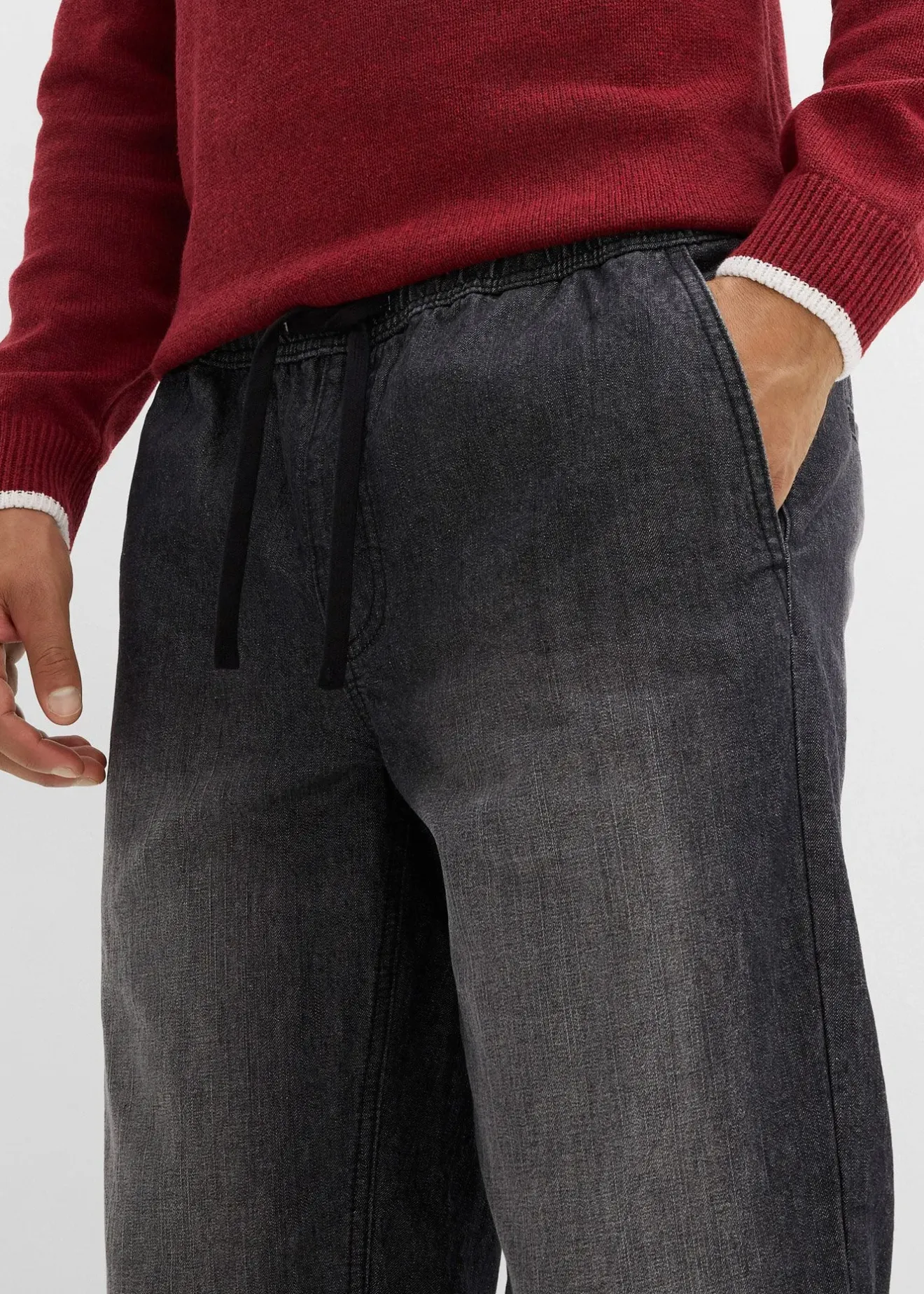 Homme bonprix Vêtements Thermiques|Vêtements De Plein Air|Jean jogger avec doublure thermique en flanelle, droit