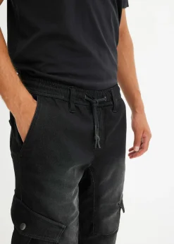 Homme bonprix Sweats|Jeans|Jean jogger droit avec poches cargo, regular