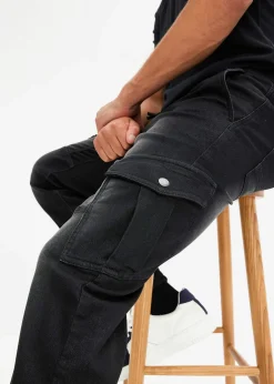 Homme bonprix Sweats|Jeans|Jean jogger droit avec poches cargo, regular