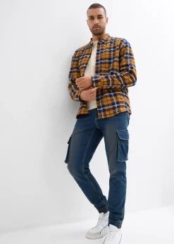 bonprix Jean jogger droit, slim, à taille élastiquée et poches cargo|Homme Jeans