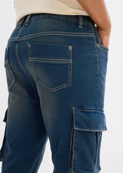 bonprix Jean jogger droit, slim, à taille élastiquée et poches cargo|Homme Jeans