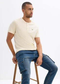 bonprix Jean jogger droit, slim, à taille élastiquée et poches cargo|Homme Jeans