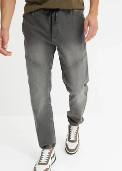 Homme bonprix Jeans|Jean jogger droit taille élastiquée, regular