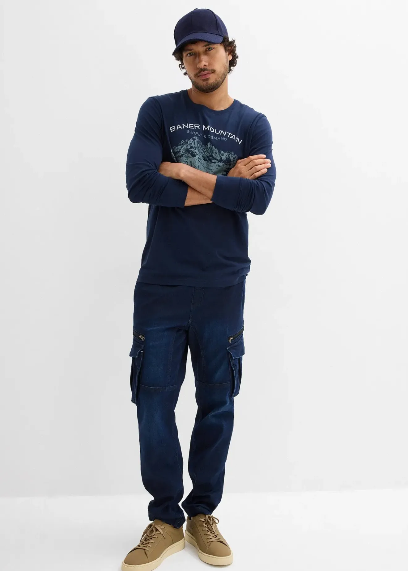 Homme bonprix Sweats|Jeans|Jean jogger regular à taille extensible, droit