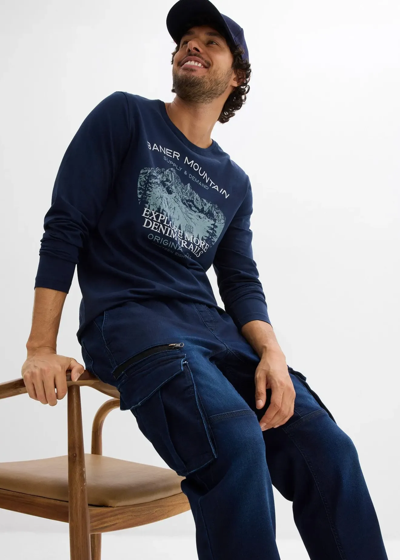 Homme bonprix Sweats|Jeans|Jean jogger regular à taille extensible, droit