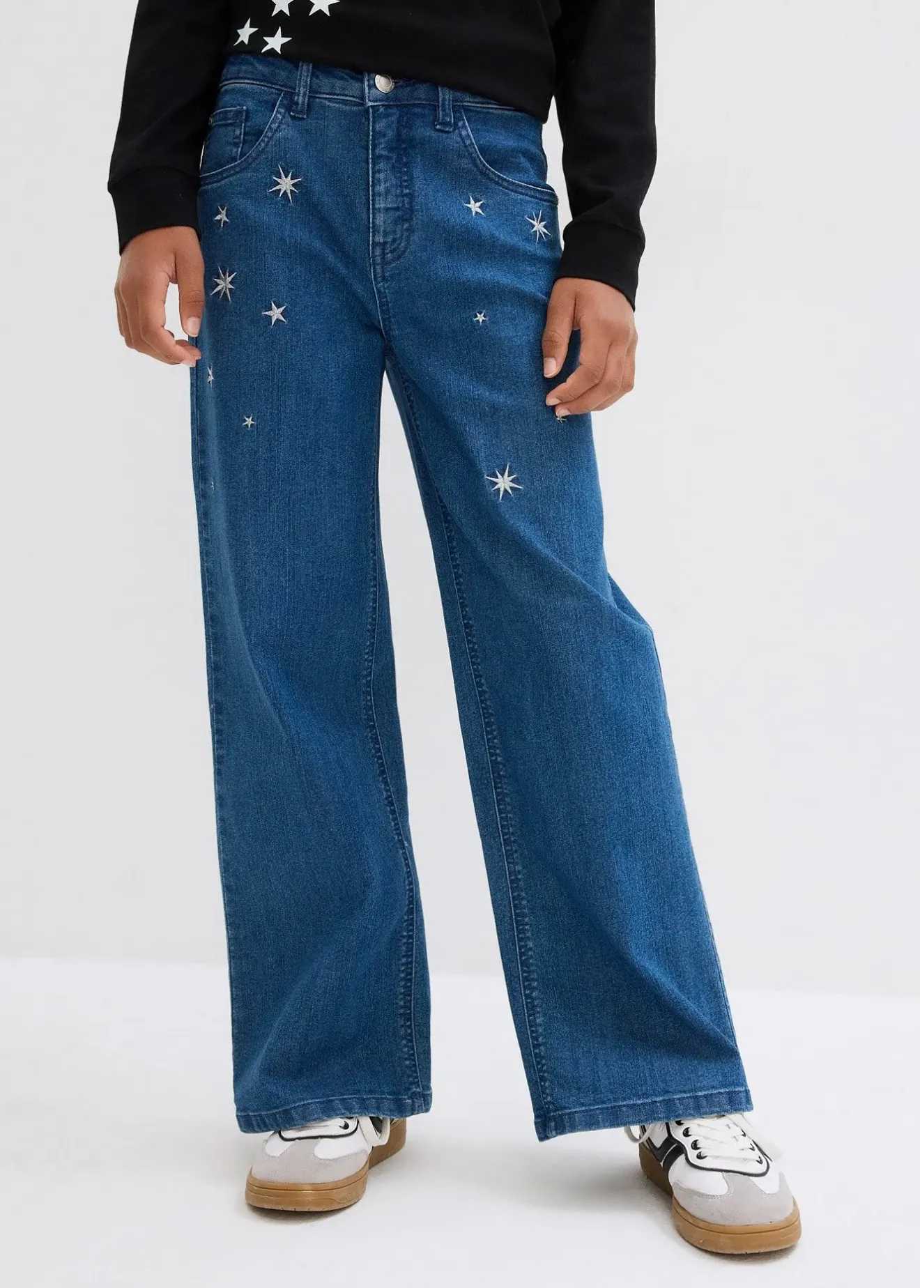 bonprix Jean large à broderie pour filles|Enfant Vêtements Enfant|Filles 9-16 Ans·Jeans