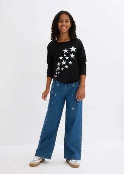 bonprix Jean large à broderie pour filles|Enfant Vêtements Enfant|Filles 9-16 Ans·Jeans