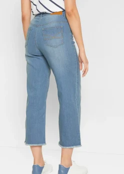Femme bonprix Jeans|Jean large 7/8 extensible