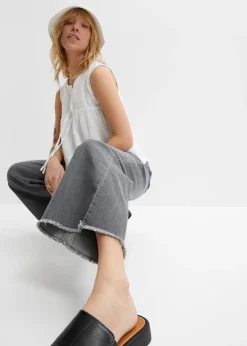 bonprix Jean large 7/8 extensible|Femme Jeans