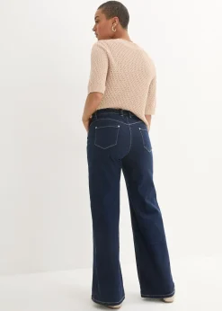 bonprix Jean large à taille mi-haute élastiquée|Femme Jeans