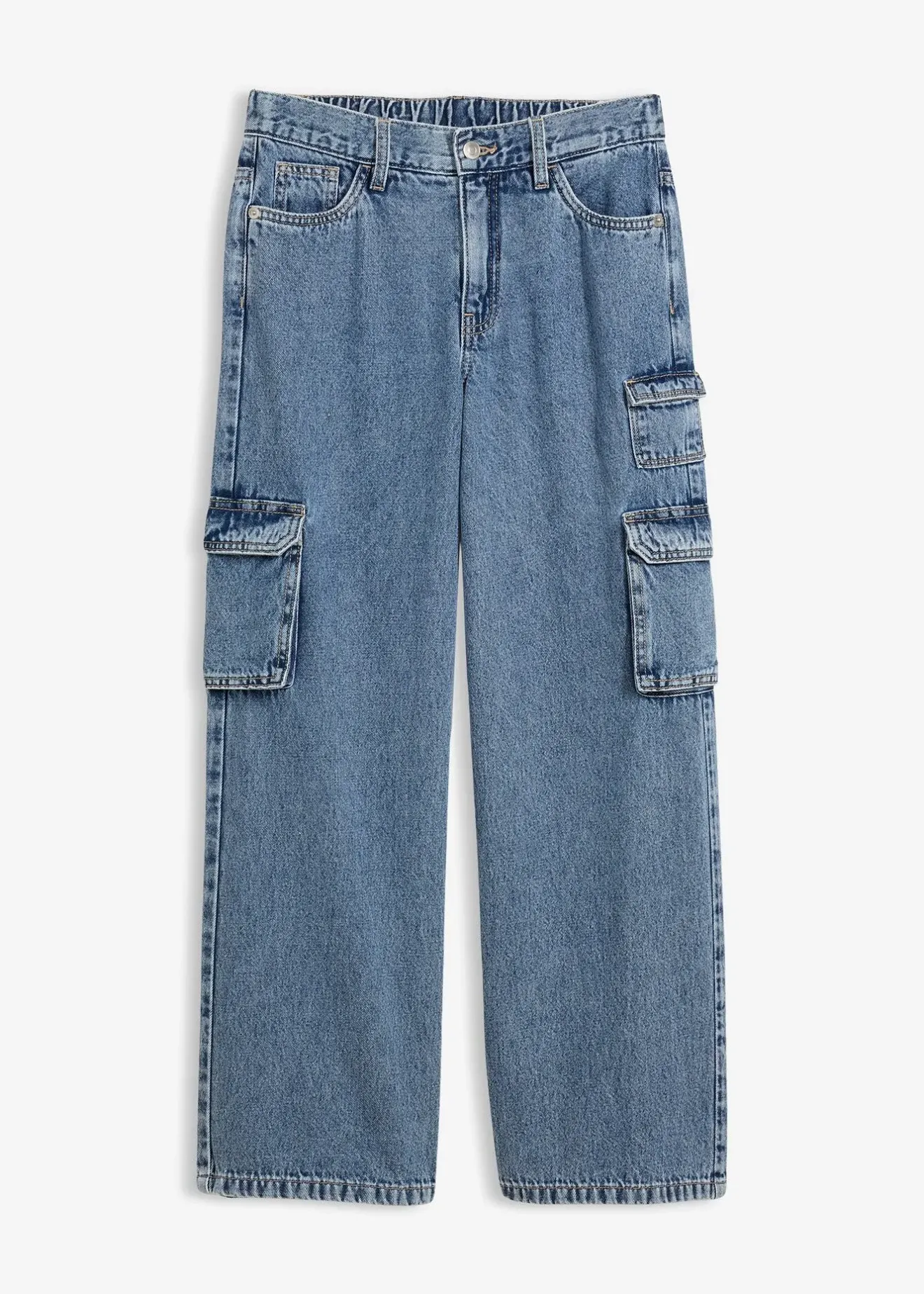 bonprix Jean large cargo, taille mi-haute|Enfant Vêtements Enfant|Filles 9-16 Ans·Jeans