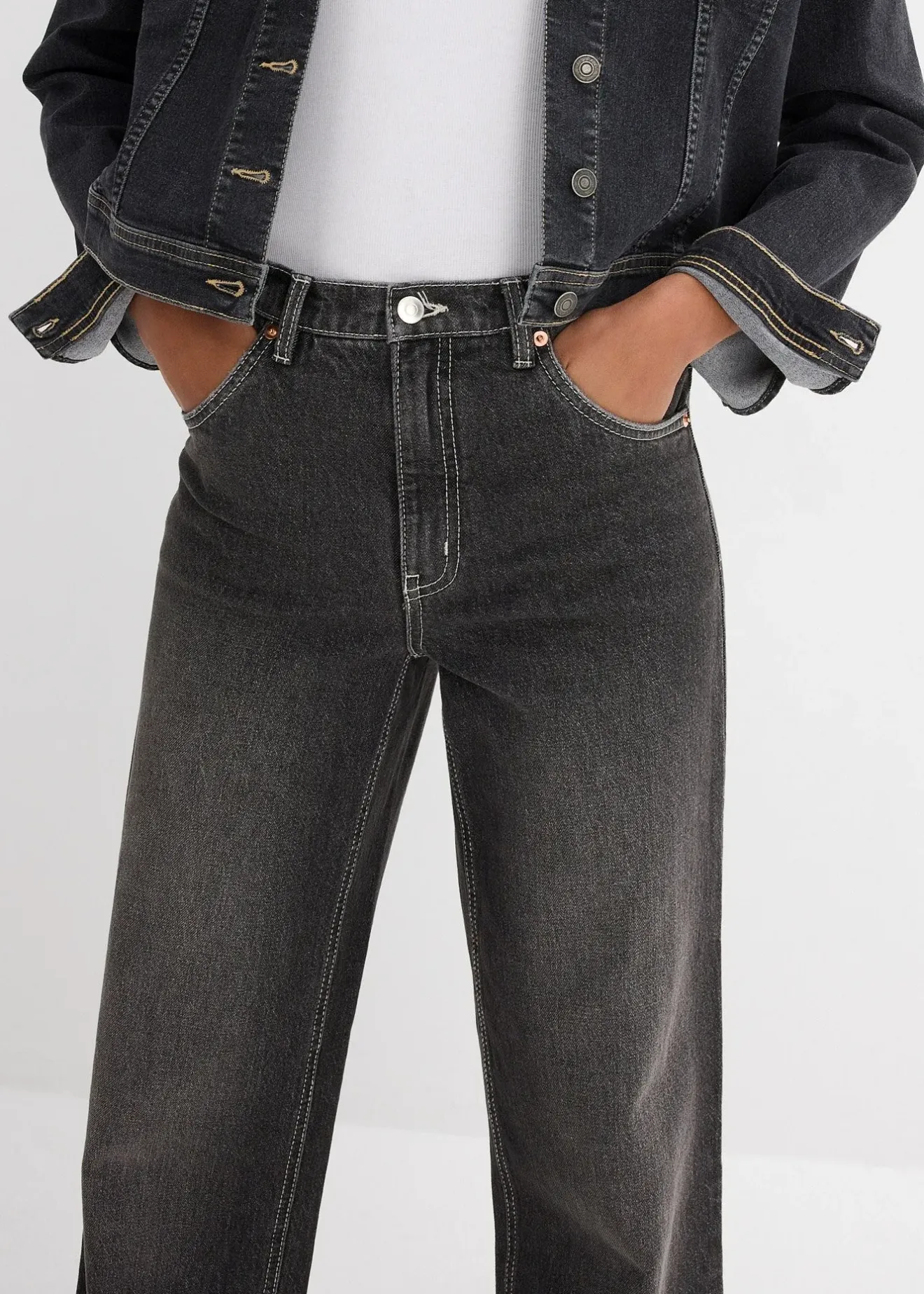 Femme bonprix Jeans|Jean large et droit