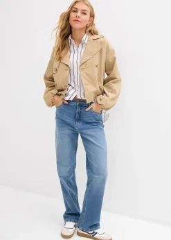 Femme bonprix Jeans|Tailles Petite|Jean large et droit, taille haute