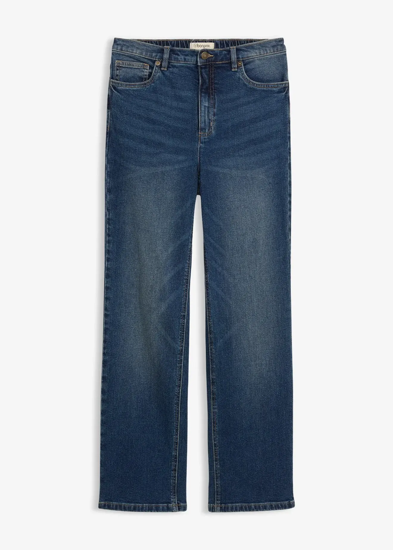 bonprix Jean large et droit, taille haute|Femme Jeans|Tailles Petite
