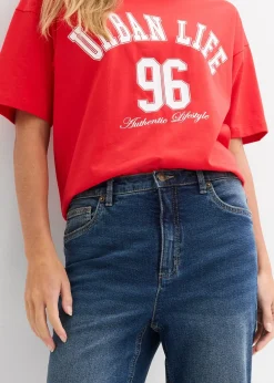 bonprix Jean large et droit, taille haute|Femme Jeans|Tailles Petite