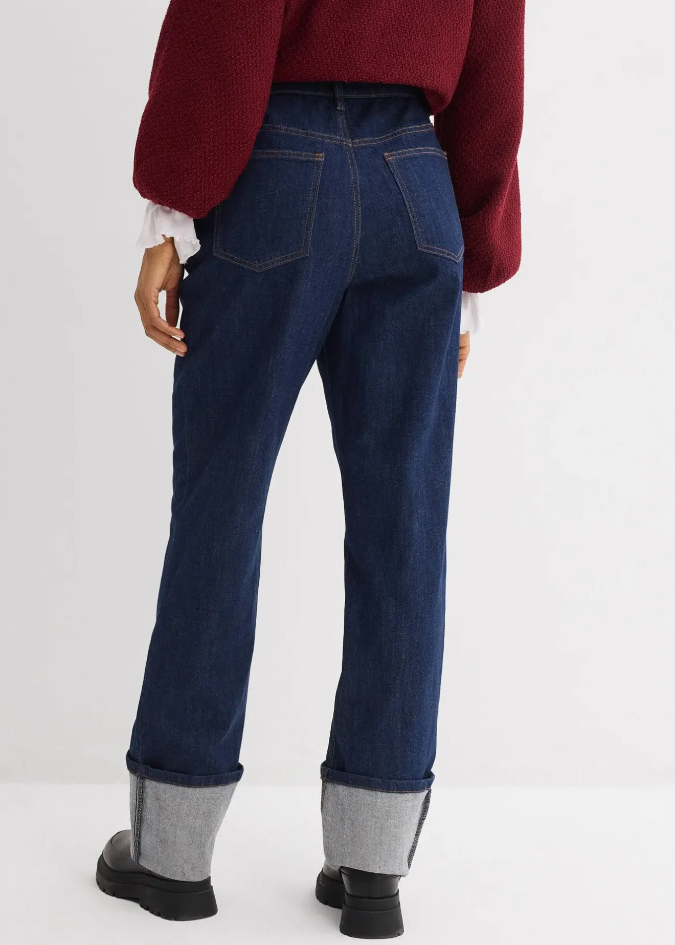 bonprix Jean large et droit, taille haute|Femme Jeans