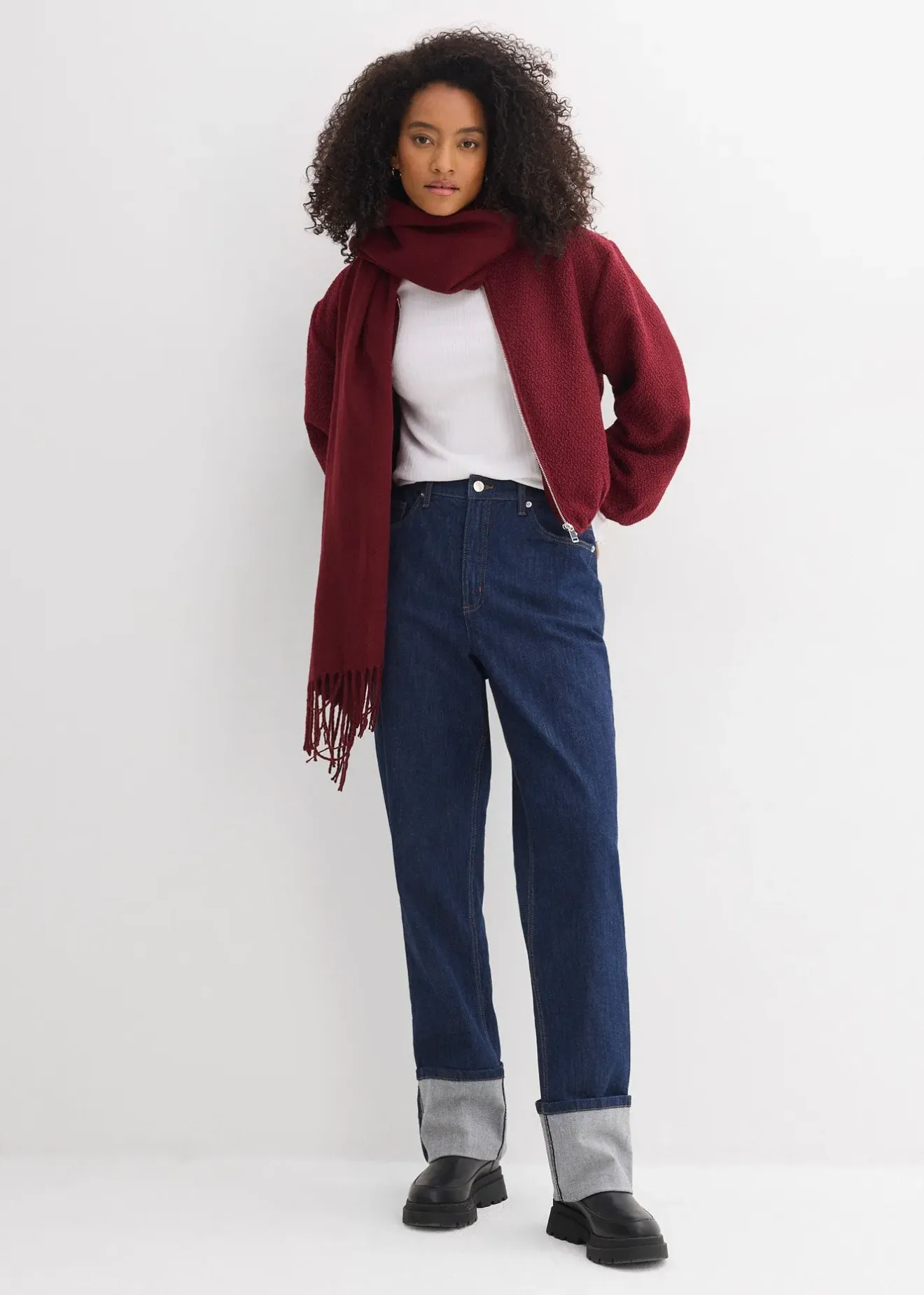 bonprix Jean large et droit, taille haute|Femme Jeans