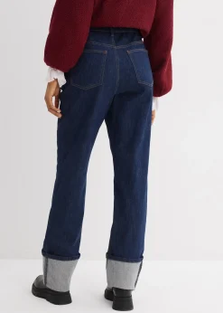 Femme bonprix Tailles Petite|Jean large et droit, taille haute