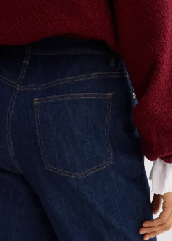 Femme bonprix Tailles Petite|Jean large et droit, taille haute