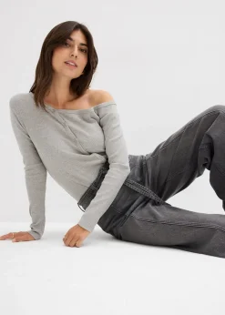 Femme bonprix Jeans|Jean large taille haute