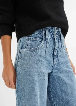 bonprix Jean large taille haute|Femme Tailles Petite