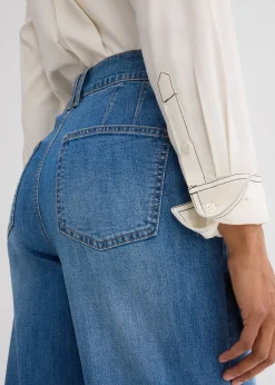 bonprix Jean large taille haute|Femme Tailles Petite