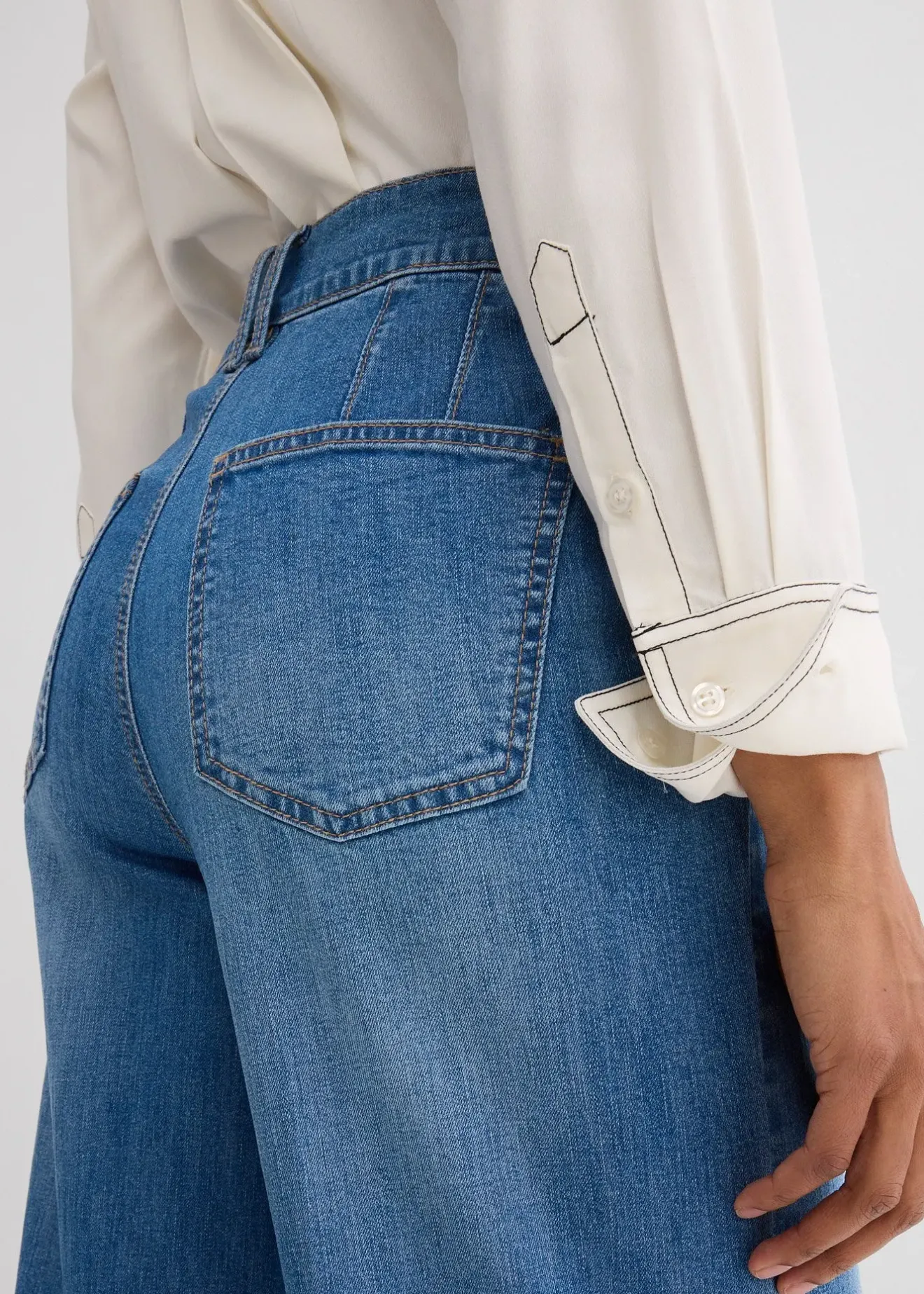 bonprix Jean large taille haute|Femme Tailles Petite