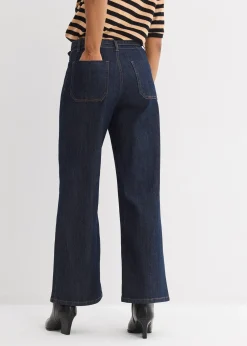 bonprix Jean large taille haute, cropped|Femme Jeans