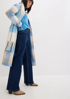 bonprix Jean large taille haute, coton|Femme Jeans