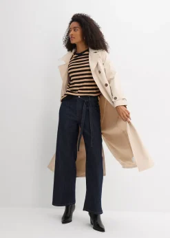 Femme bonprix Tailles Petite|Jean large taille haute, cropped