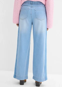 Femme bonprix Jeans|Jean large taille haute, coton