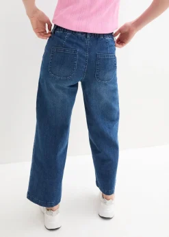 Femme bonprix Jeans|Jean large, taille haute et élastiquée
