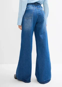 bonprix Jean large, taille haute et élastiquée|Femme Jeans