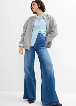 bonprix Jean large, taille haute et élastiquée|Femme Jeans