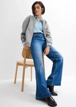 bonprix Jean large, taille haute et élastiquée|Femme Jeans