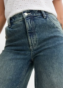bonprix Jean large taille haute, peu extensible|Femme Jeans