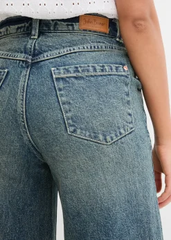 bonprix Jean large taille haute, peu extensible|Femme Jeans