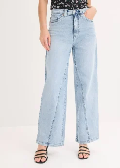 bonprix Jean large taille haute, peu extensible|Femme Jeans